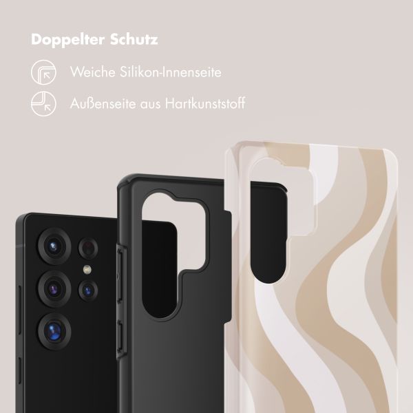 Selencia Vivid Back Cover Samsung Galaxy S25 Ultra - Desert Waves Beige