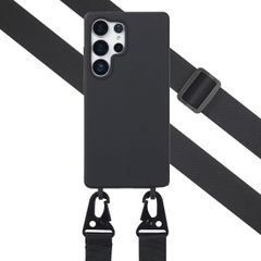 Selencia SilikonHülle mit abnehmbarem Band Samsung Galaxy S25 Ultra - Schwarz