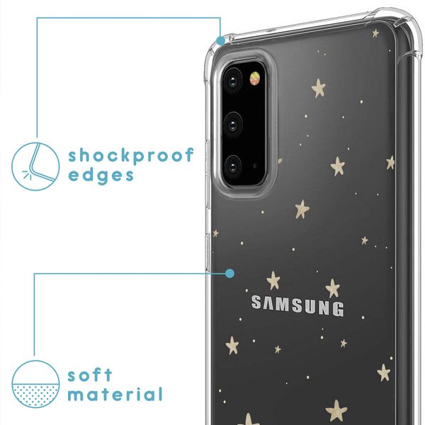 imoshion Design Hülle mit Band für das Samsung Galaxy S20 - Stars Gold