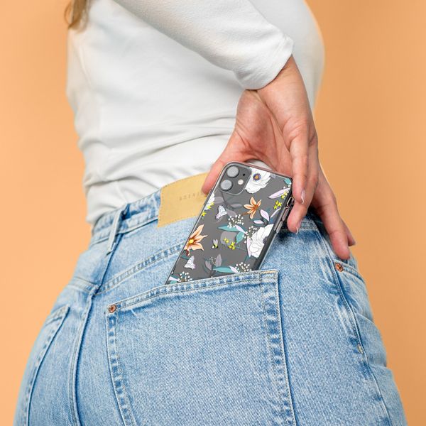 imoshion Design Hülle Apple iPhone 12 (Pro) - Blume - Weiß