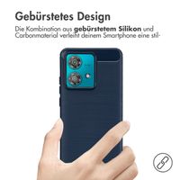 imoshion Brushed Back Cover für das Motorola Edge 40 Neo - Dunkelblau