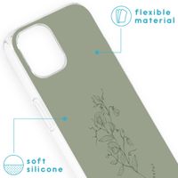 imoshion Design Hülle für das iPhone 13 - Floral Green