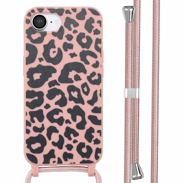 imoshion Silikonhülle design mit Band iPhone 16e - Animal Pink