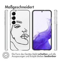 imoshion Design Hülle für das Samsung Galaxy S23 - Abstract Gezicht - Schwarz