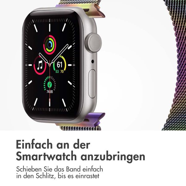 imoshion Mailändische Magnetarmband für die Apple Watch Series 1 bis 9 / SE (38/40/41 mm) | Series 10 (42 mm) - Größe S - Galaxy