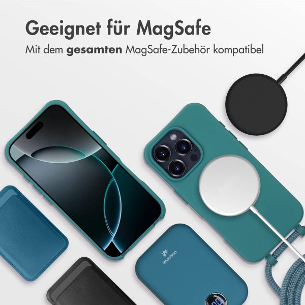 imoshion Color Backcover mit abnehmbarem Handykette und MagSafe Apple iPhone 16 Pro - Dunkelgrün