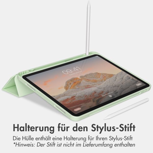 Accezz Smarte Klapphülle aus Silikon Apple iPad Air 11 Zoll (2025) M3 / (2024) M2 / Air 5 (2022) / Air 4 (2020) - Hellgrün