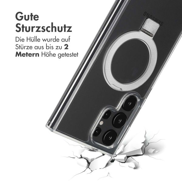 Accezz Ring Stand Backcover mit MagSafe für das Samsung Galaxy S24 Ultra - Transparent