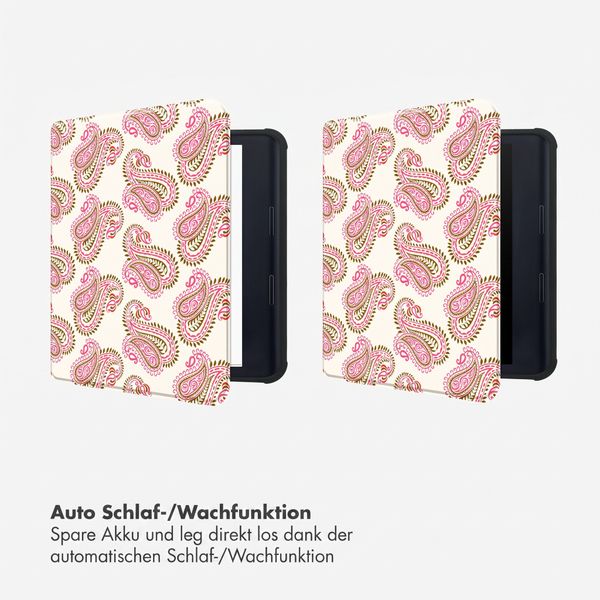 Selencia Vivid Klapphülle Kobo Libra Colour - Paisley Blush