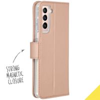 Accezz Wallet TPU Klapphülle Samsung Galaxy S21 Plus - Rosé gold