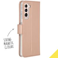 Accezz Wallet TPU Klapphülle Samsung Galaxy S21 Plus - Roségold