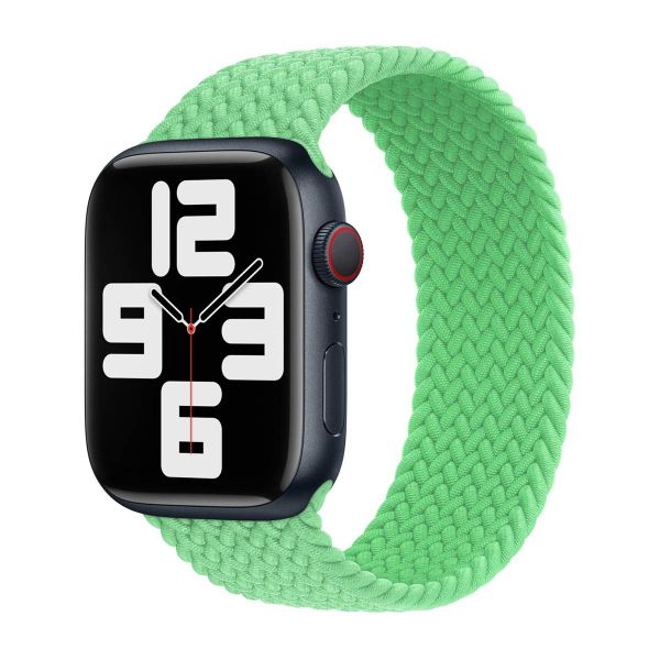Apple 5 Pack Geflochtenes Solo Loop für Apple Watch | 38/40/41/42 mm - Größe 2 - Lake Green/ (PRODUCT)RED/ Lavender/ Bright Green/ Magenta