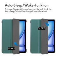 imoshion Trifold Klapphülle Apple iPad Air 13 Zoll (2025) M3 / (2024) M2 - Dunkelgrün