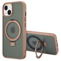 Accezz Ring Stand Backcover mit MagSafe für das Apple iPhone 14 - Brown