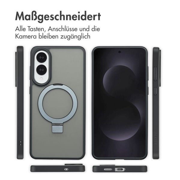 Accezz Ring Stand Backcover mit MagSafe Samsung Galaxy S25 Edge - Schwarz
