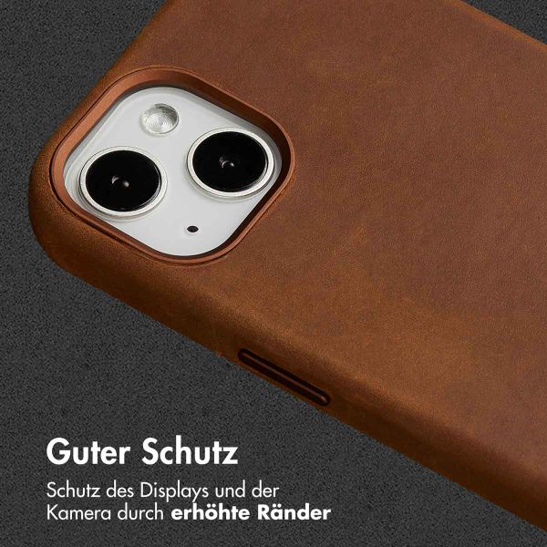 Accezz Vintage Leather Magsafe Backcover Apple iPhone 13 - Tabacco Cognac