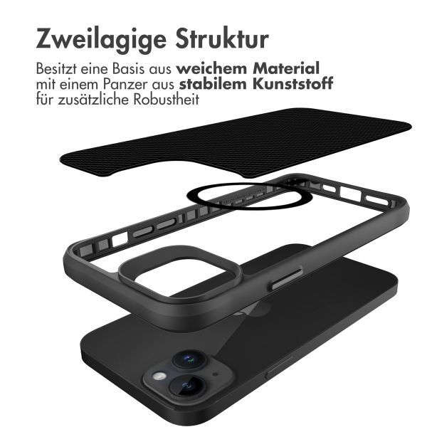 imoshion Rugged Hybrid Carbon Case mit MagSafe Apple iPhone 14 - Schwarz