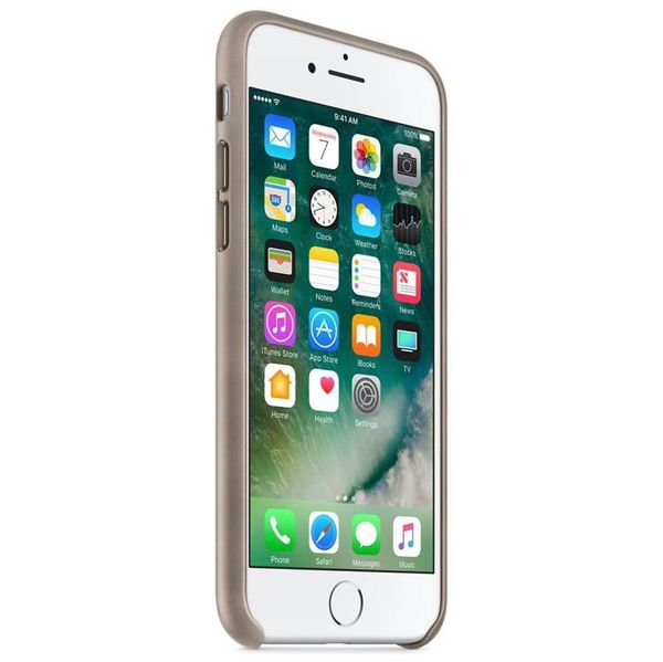 Apple Leder-Case Beige für das Apple iPhone SE (2022 / 2020) / 8 / 7