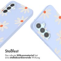 imoshion SilikonHülle design mit Band Samsung Galaxy A55 - Lila Flower Distance