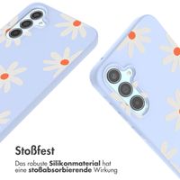 imoshion Silikonhülle design mit Band für das Samsung Galaxy A55 - Lila Flower Distance