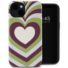 Selencia Vivid Rückabdeckung mit MagSafe Apple iPhone 14 - Double Hearts Plum Fern