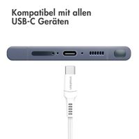 imoshion Braided USB-C-zu-USB-A Kabel - 1 Meter - Weiß