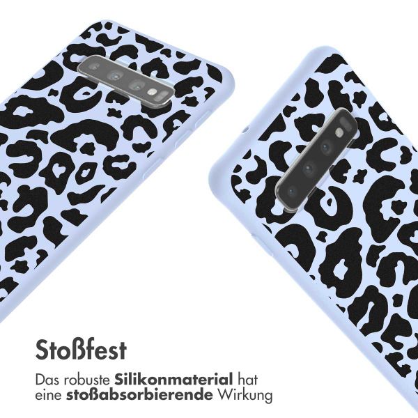 imoshion SilikonHülle design mit Band Samsung Galaxy S10 - Animal Lila