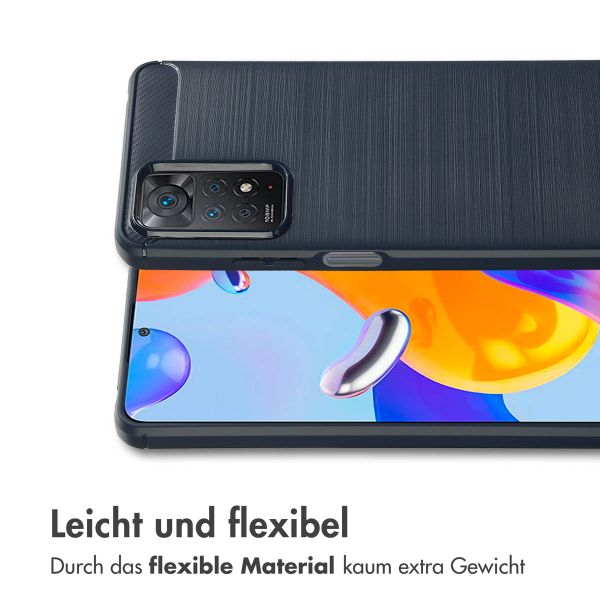 imoshion Brushed Back Cover für das Xiaomi Redmi Note 11 Pro - Dunkelblau