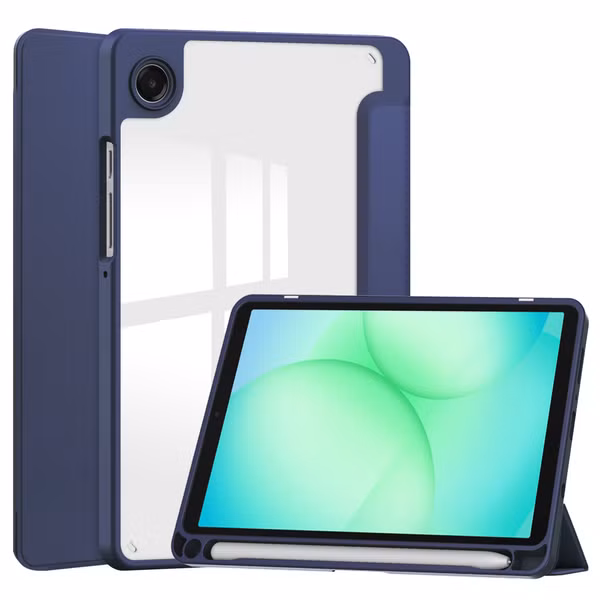 imoshion Trifold Hardcase Klapphülle Samsung Galaxy Tab A11 Plus - Dunkelblau