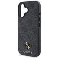 Guess 4G Metal Logo Back Cover MagSafe für das iPhone 16 - Schwarz