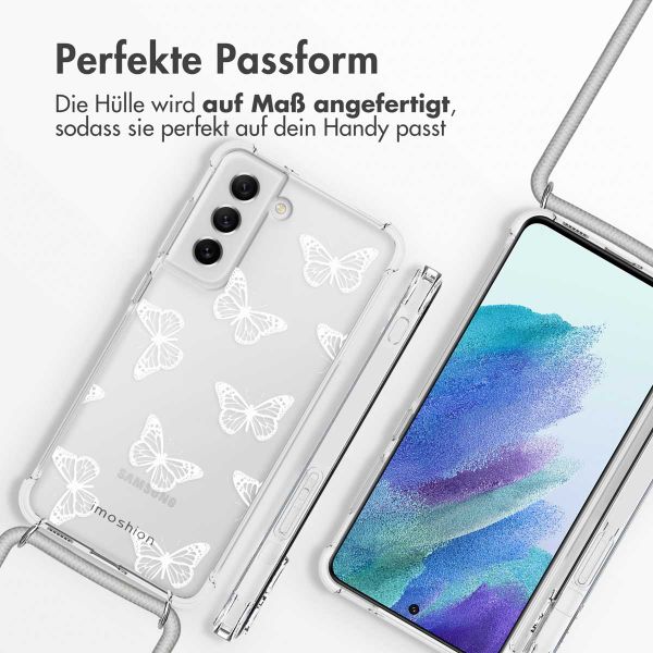 imoshion Design Hülle mit Band für das Samsung Galaxy S21 FE - Butterfly