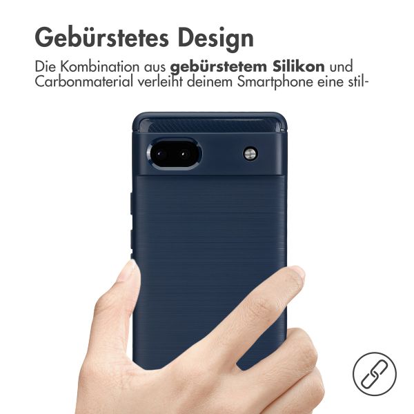 imoshion Brushed Back Cover für das Google Pixel 6a - Dunkelblau