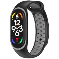 imoshion Silikonband Sport für das Xiaomi Mi Band 7 - Schwarz / Grau