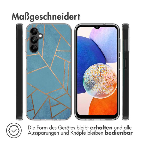 imoshion Design Hülle für das Samsung Galaxy A14 (5G/4G) - Blue Graphic