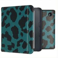 imoshion Design Slim Hard Case Sleepcover mit Stand Kobo Libra 2 / Tolino Vision 6 - Green Panther