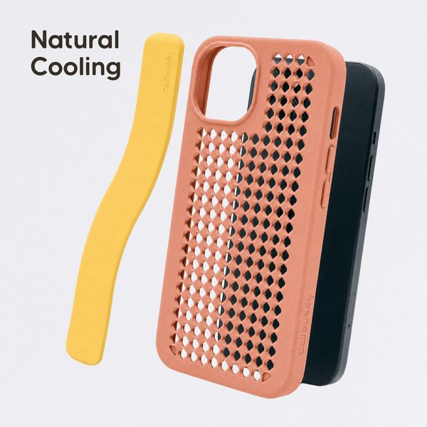 Callbuddy Hülle mit Strap Apple iPhone 17e / 16e / 15 / 14 / 13 - Coral Pop