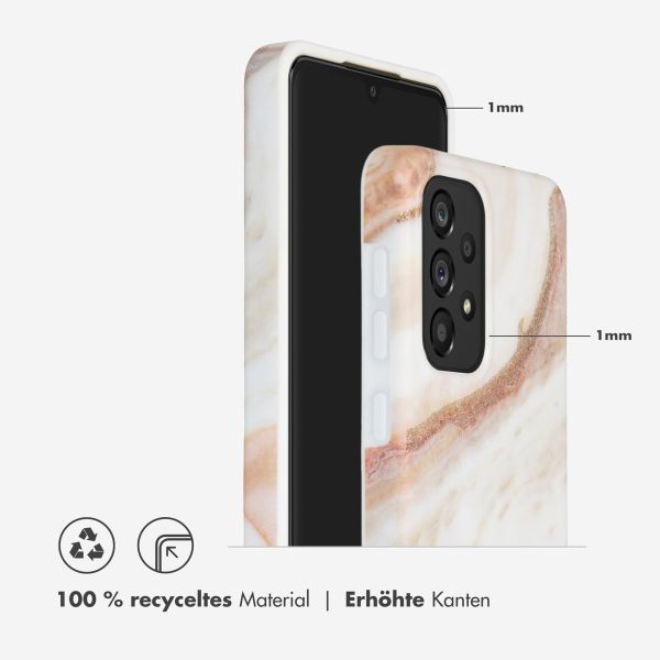 Selencia Aurora Fashion Back Case für das Samsung Galaxy A33 - ﻿Strapazierfähige Hülle - 100 % recycelt - Weißer Marmor