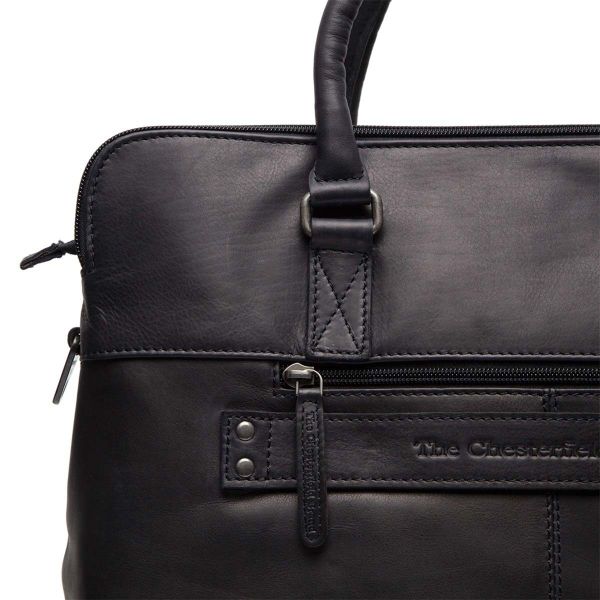 The Chesterfield Brand Cameron Laptoptasche 15-15.6 Zoll - Echtes Leder - Schwarz