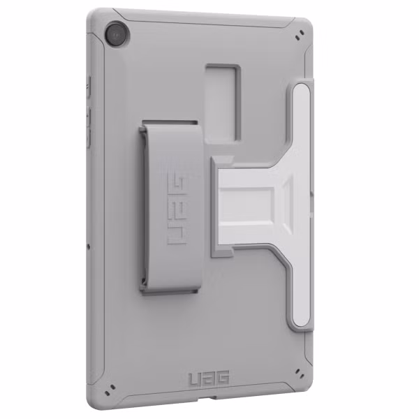 UAG Scout Healthcare backcover mit Ständer und Strap Samsung Galaxy Tab A9 Plus - Weiß / Grau
