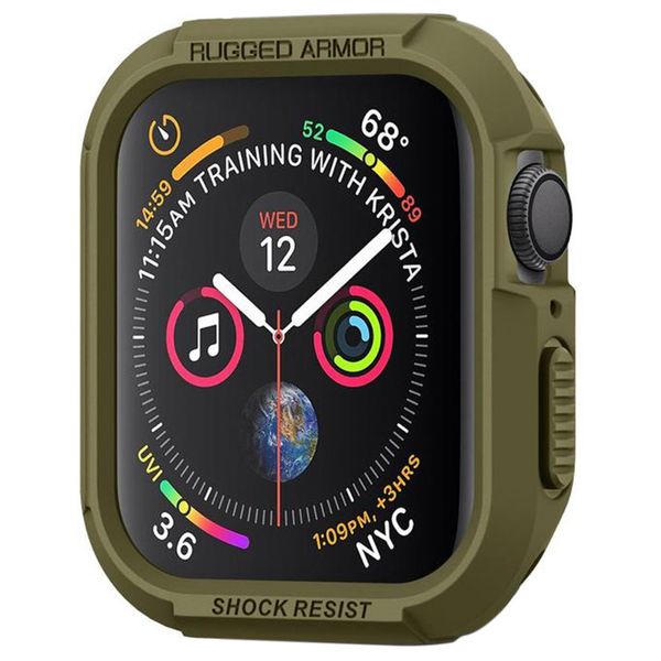 Spigen Rugged Armor™ Case für die Apple Watch Series 4-6 / SE - 44 mm - Grün