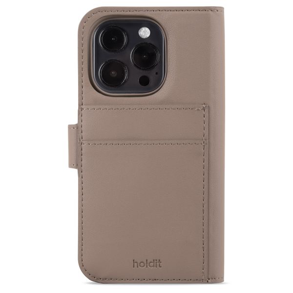 Holdit Wallet Case Magnet Plus für das iPhone 15 Pro - Mocha Brown