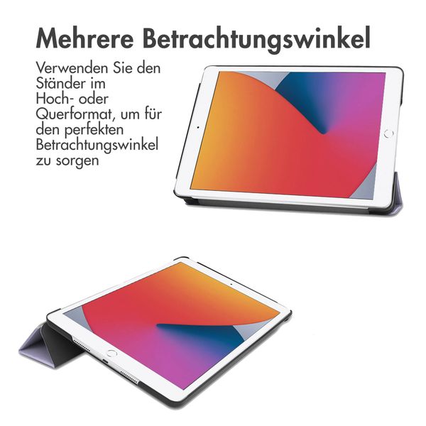 imoshion Design Trifold Klaphülle Apple iPad 9 (2021) 10.2 Zoll / iPad 8 (2020) 10.2 Zoll / iPad 7 (2019) 10.2 Zoll - Flowers Distance