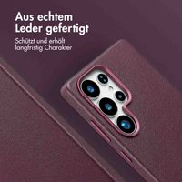 Accezz MagSafe Leather Backcover für das Samsung Galaxy S25 Ultra - Heath Purple