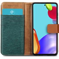 imoshion Luxuriöse Canvas-Klapphülle Samsung Galaxy A72 - Grün