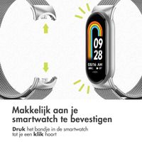 imoshion Magnetisches Milanaise Armband für das  Xiaomi Smart Band 8 / 9 - Silber