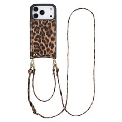 Selencia Nova HandyHülle mit Kordel und Kartenhalter Apple iPhone 17 Pro - Leopard