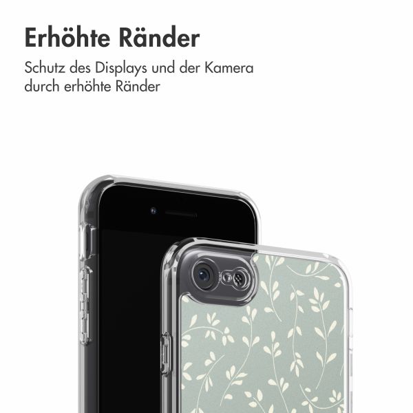 imoshion Design Hülle Apple iPhone SE (2022 / 2020) / 8 / 7 - Smoke Green Flowers