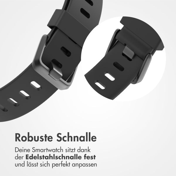 imoshion Silikonarmband für die Fitbit Versa (2) / Versa Lite - Größe S - Schwarz