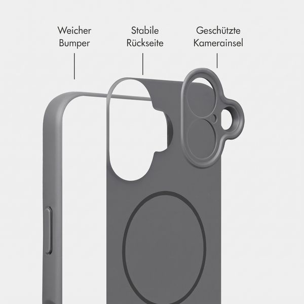 Accezz Grip Backcover mit MagSafe Apple iPhone 16 - Grau