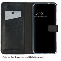 Selencia Echtleder Klapphülle Samsung Galaxy S24 Plus - Schwarz